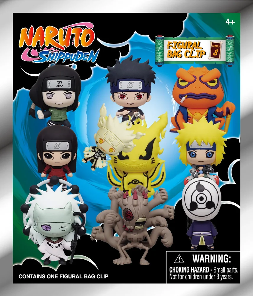 NARUTO - 3D Foam Bag Clip Series 8 Blind Bag - 1 Unidade Aleatória